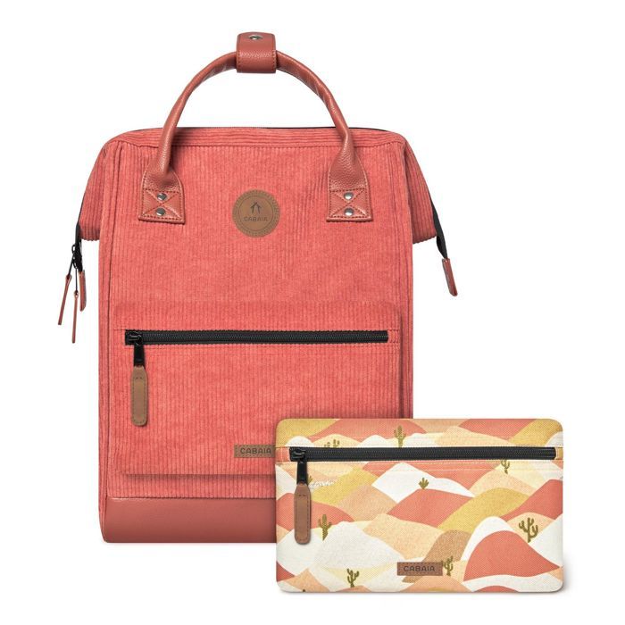 Sac à dos de loisirs - CABAIA - Adventurer Recycled Velvet Backpack M - velours côtelé recyclé - 18L - rouge clair