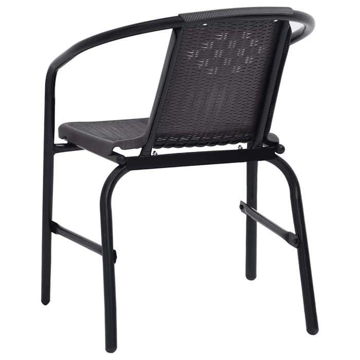 Chaises de jardin - (lot de 8) - Meuble de Siège - Rotin plastique et acier 110 kg CC984