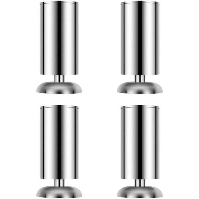 4 pieds de meuble de 50 x 120 mm en acier inoxydable pour placard de cuisine.