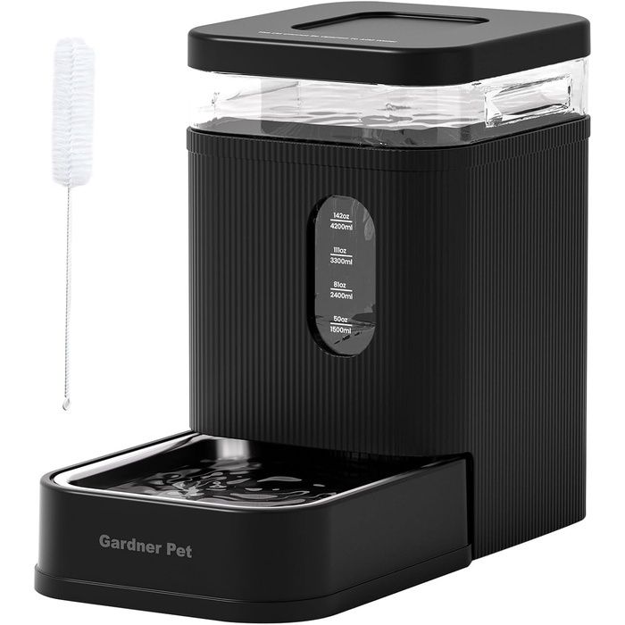 Gner Pet 6.5L Distributeur Eau Chat Automatique Gamelle Chat Automatique par Gravité Distributeur Eau Chien avec Noi FONTAINE A EAU