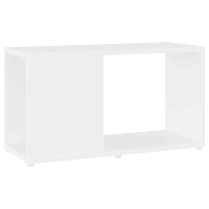 Meuble TV - vidaXL - Armoire de Télévision/Banc TV - bois dingénierie - blanc - 60 x 24 x 32 cm@eva24l