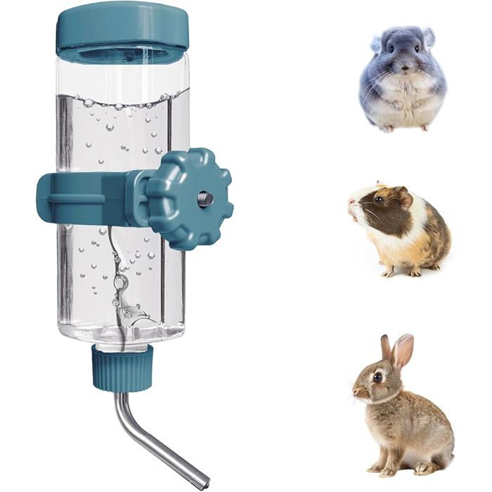 Gourde pour Hamster 500 ML pour Petits Animaux de Compagnie Pas de Fuite eau pour LapinsBleu 500ml BIBERON