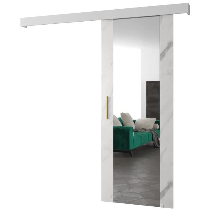 Porte coulissante ABIKSMEBLE Salwador 2 - 90 x 204 - Cache rail et ...