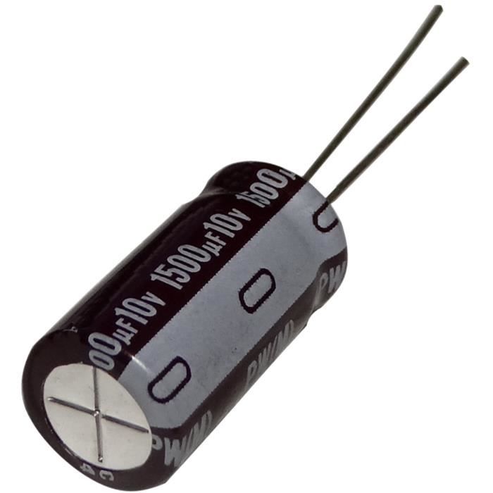 Lot De 5 Condensateurs Électrolytiques 1500µF 25V -40+105°C - Neuf