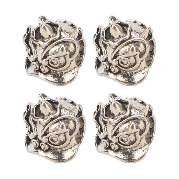 Lot De 5 Perles Chats En Argent Tibétain 12 Mm - Neuf - Sans Marque