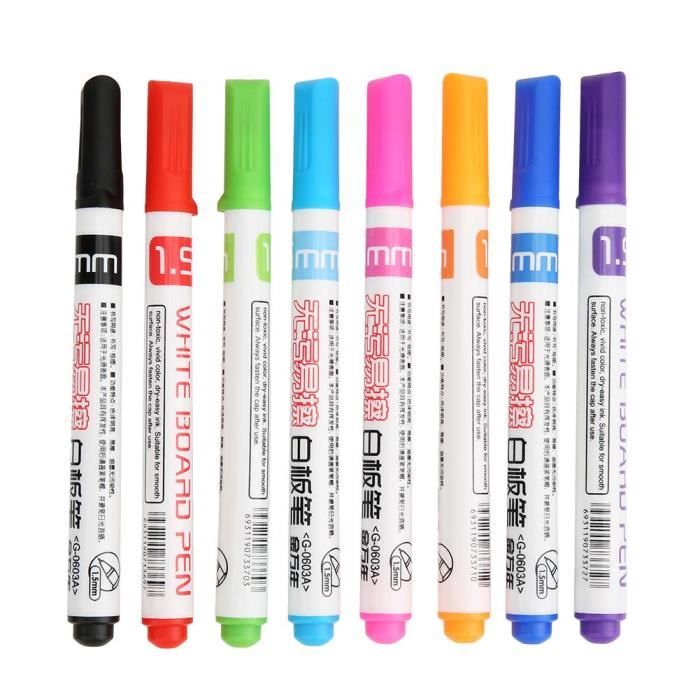 aiz stylo peinture 8pcs tableau blanc marqueur effacable lavable pour enfants graffiti cdiscount beaux arts et loisirs creatifs abeille coloriage