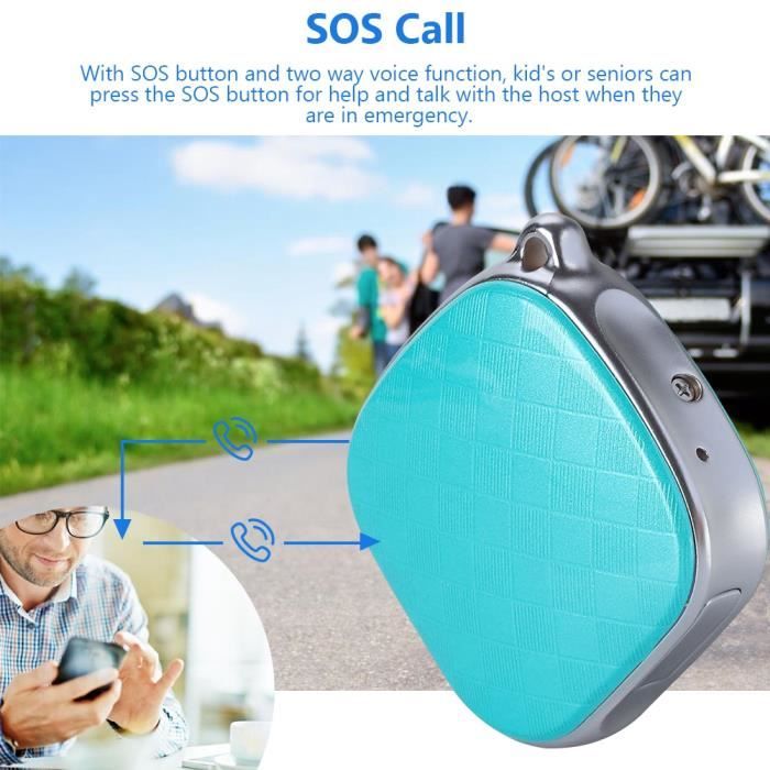 Mini localisateur Mini traqueur Locator Anti-Perdu Tracker Personnes GPS GSM LBS ASHATA Mini GPS Tracker Traceur GPS WiFi pour Personnes âgées/Enfants 