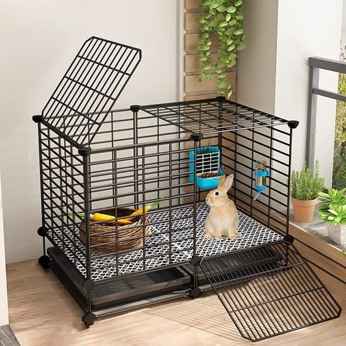 Cage à Lapin - Cage pour Lapins pour Petits Animaux D'Intérieur