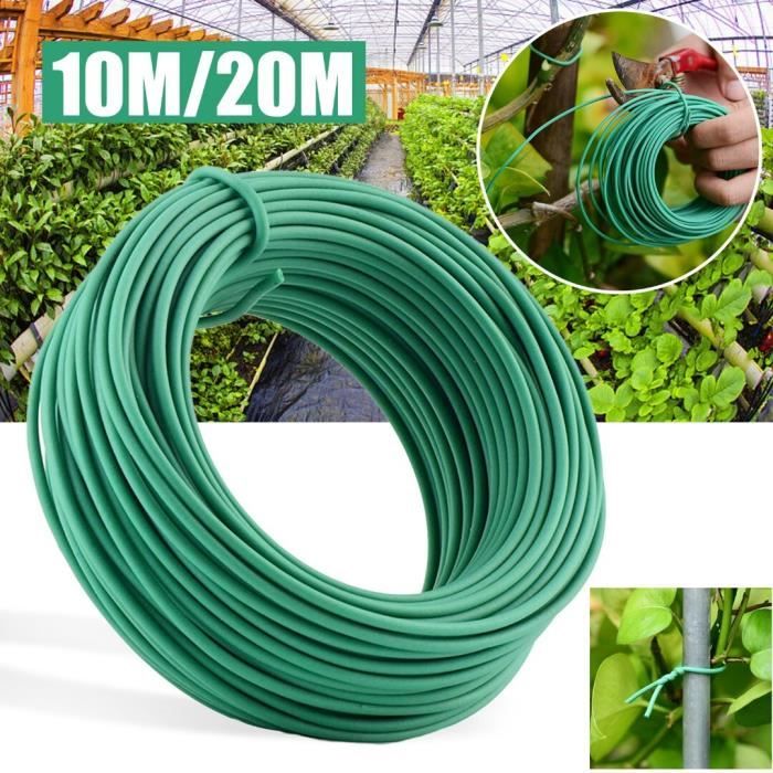 Rouleau D'attaches De Jardin Réutilisables En Plastique Souple - Pour Plantes Grimpantes, Légumes, Fleurs - 20 Mètres