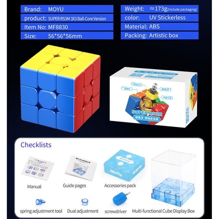Moyu cube Jeu De Société Rubik Cube Magnétique Sans Autocollant
