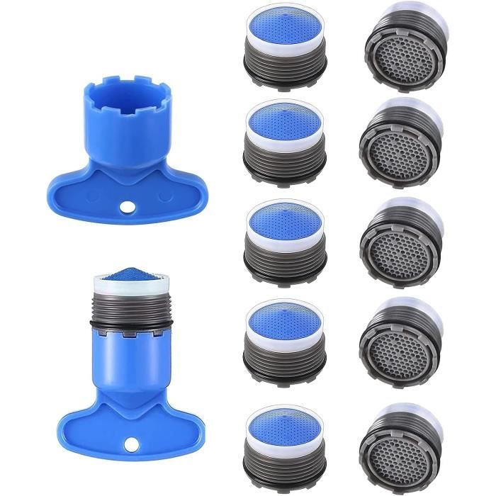 Lot de 4 Aérateurs de robinet M22 Aérateur pour évier Filetage femelle