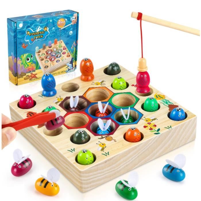 Jouet Bebe 2 an Jouets Éveil Jouet en Bois Enfant 2 3 Ans Cadeau Bebe Fille  Garcon 8 en 1 Jeux Educatif avec Jeu de Taupe Xylophone - Cdiscount Jeux -  Jouets