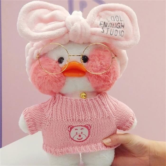 Peluche Canard Kawaii Rose