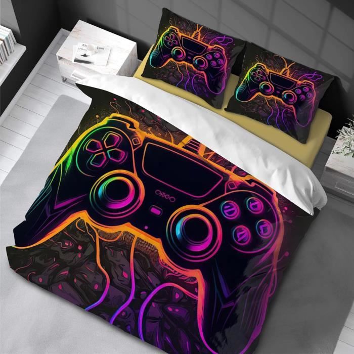 1 Housse de couette 140x200cm + 1 Taie d'oreiller 63x63cm pour lit 1