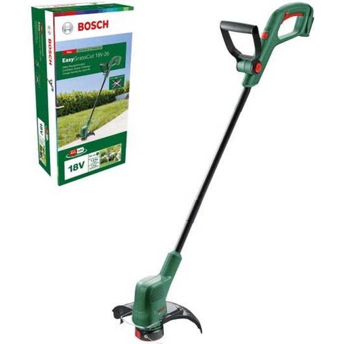 Coupe bordures 18V Bosch - EasyGrassCut 18V-26 (26 cm de diamètre de coupe sans batterie) Coupe bordures 18V Bosch - EasyGrassCut 18V-26 (26 cm de diamètre de coupe sans batterie)