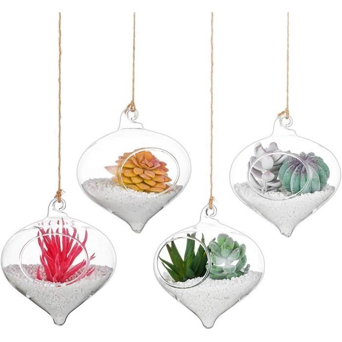 Support Suspendu En Fer Pour Terrarium Ou Bougie - Hauteur 23cm - Base Ronde 10cm - Noir Ou Blanc