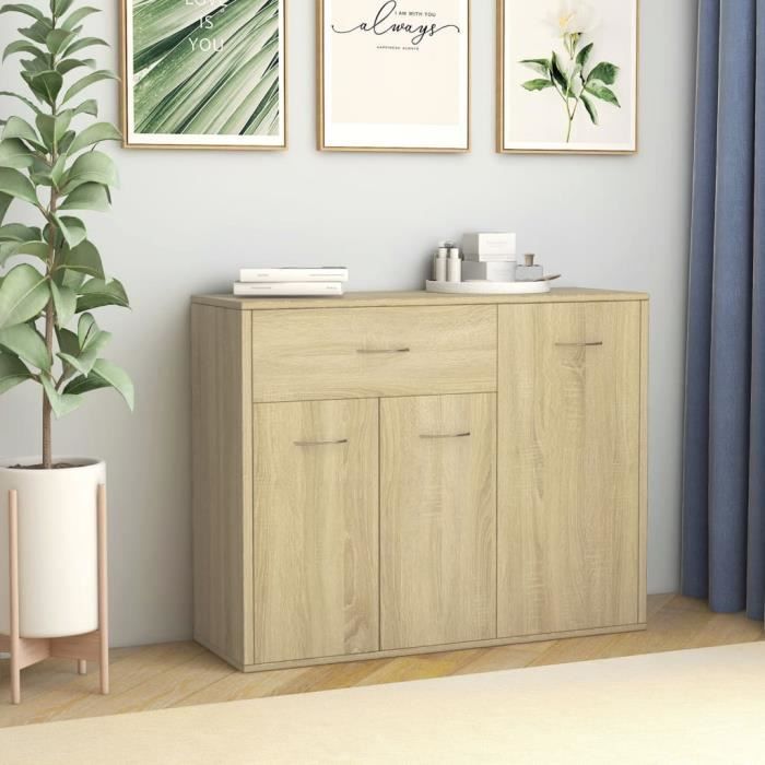 BGQ1🧜‍♀-Bon - Buffet Salon Scandinave décor Commode bahut Contemporain vaisselier - Meuble bas rangement - Style classique - 6868