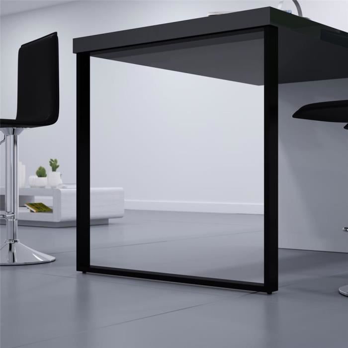 Pied De Table Rectangulaire Telescop Noir H 900 Reglable 900