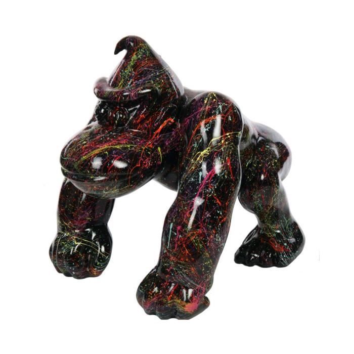Statue en résine Donkey Kong gorille singe astre fond noir XXL 96 cm
