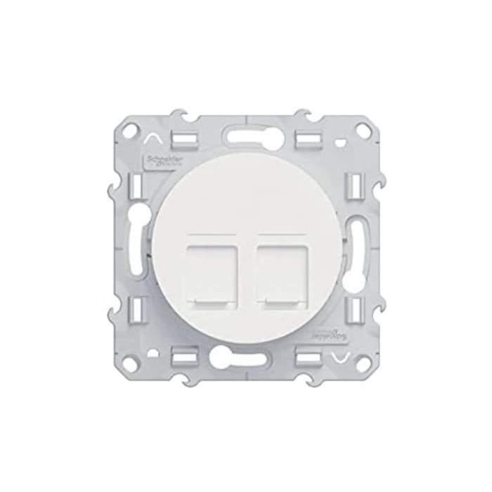 Odace Prise double RJ45 Alu grade3 (multimédia) cat.6 STP