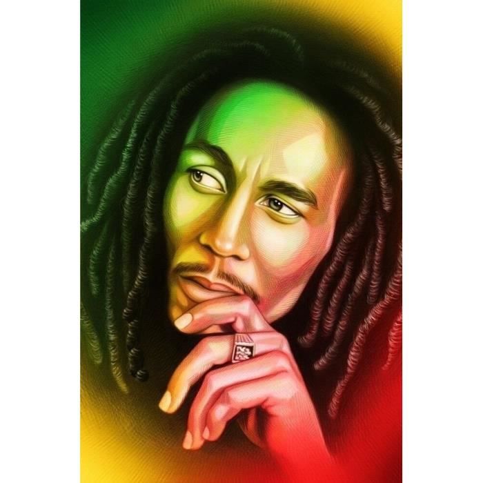 PEINTURE par NUMÉRO Kit Adulte, Bob Marley Abstrait Multicolore, Facile DIY  Débutants Peinture Acrylique Kit, Wall Art Home Decor Cadeau -  France