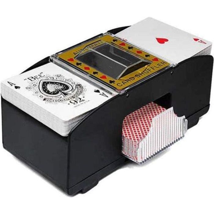 Distributeur de Cartes mélangeur Automatique en Bois électrique, Cartes de Jeu de Poker de Casino, mélangeur de Poker de Jeu de soc