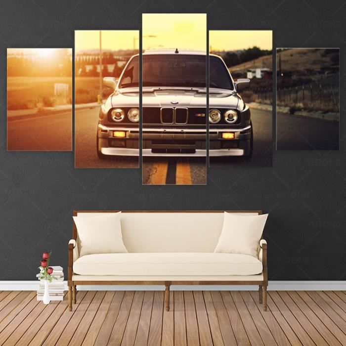 DTR-457 5 pièces Photos BMW M3 E30 2 Voiture Peinture Sur Toile supercar  Affiche Impression Grand Art Mural Mur P(Contient Cadre) - Cdiscount Maison