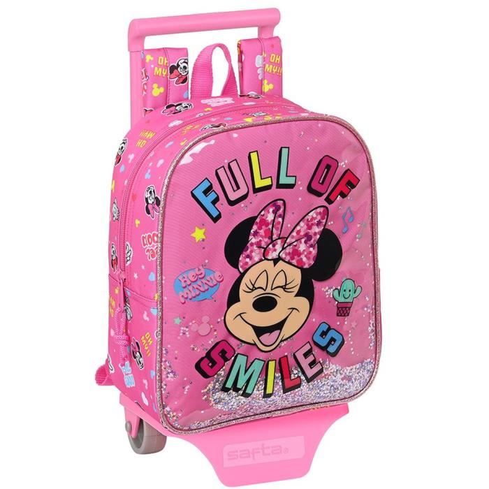 Sac à dos à roulettes maternelle Minnie Disney Smiles 28 CM Trolley haut de gamme