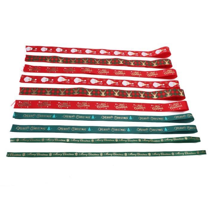 Lot De 15 Rouleaux De Rubans De Noël En Organza Gros-Grain En Satin À