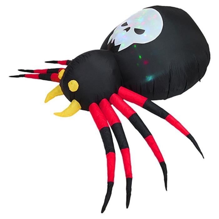 Jeu De Lancer D'anneaux Halloween - Araignée Gonflable + Chapeau Sorcière + 8 Anneaux - Pour Enfants Et Adultes - Fête, Jardin, Intérieur