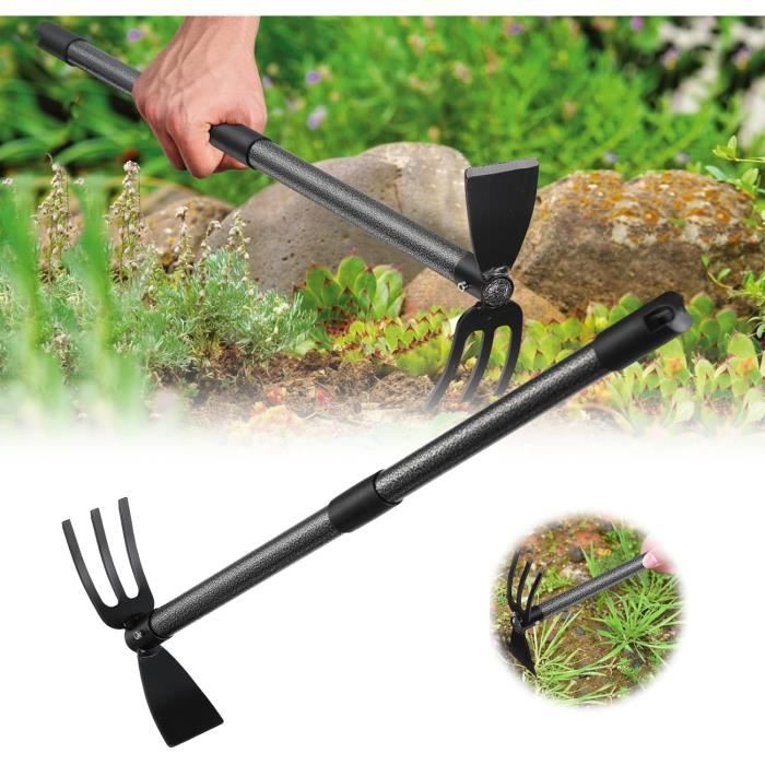 Houe De Jardin Avec 2 Griffes, Binette Jardinage Manche Long 114cm