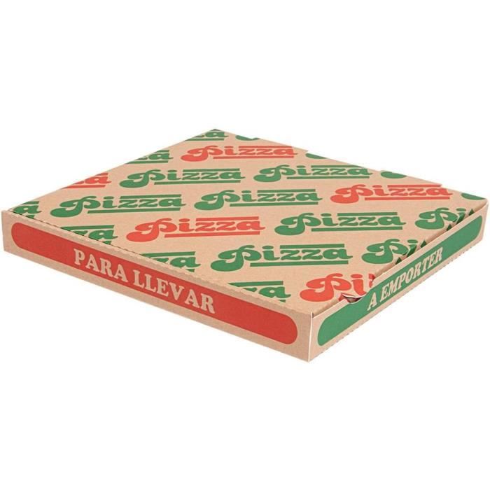 Cartons à pizza en cellulose pure – Format carré 30 x 30 x 3 cm (lot de 100) main image 1