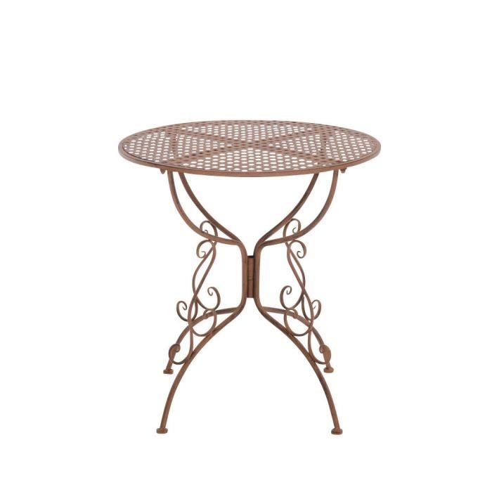 clp table de jardin ronde en fer forgé amanda, faite à la main dans un style nostalgique, diamètre ø 70 cm, 6 couleurs au choix74...