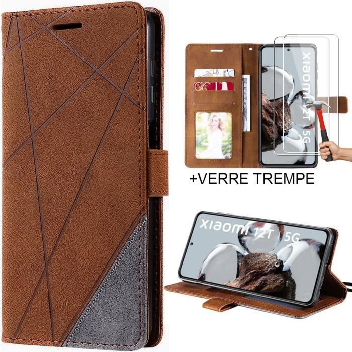 Coque + 2 Verres Trempés Pour Xiaomi 12 Pro - Protection Rigide, Support Caméra, Noir