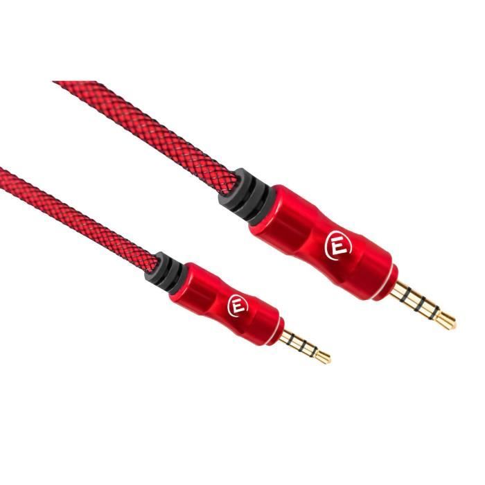 Câble Audio Auxiliaire 3.5mm Jack Plaqué Or - Longueurs De 50cm à 10m - Profil Ultra Fin, Qualité Kenable