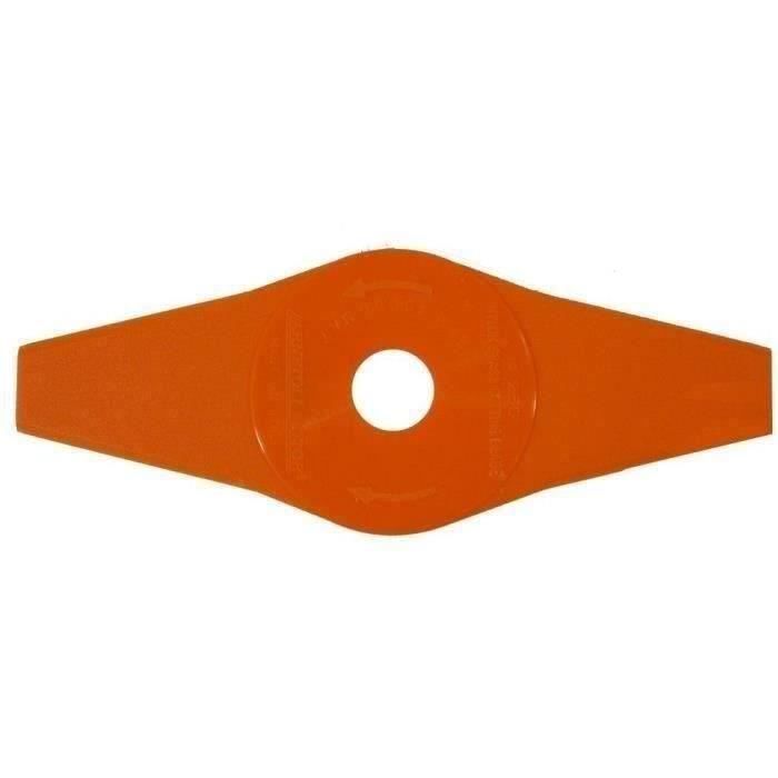 Lame nylon à 2 dents adaptable pour débroussailleuse - Coupe de 250mm, alésage: 25,4mm