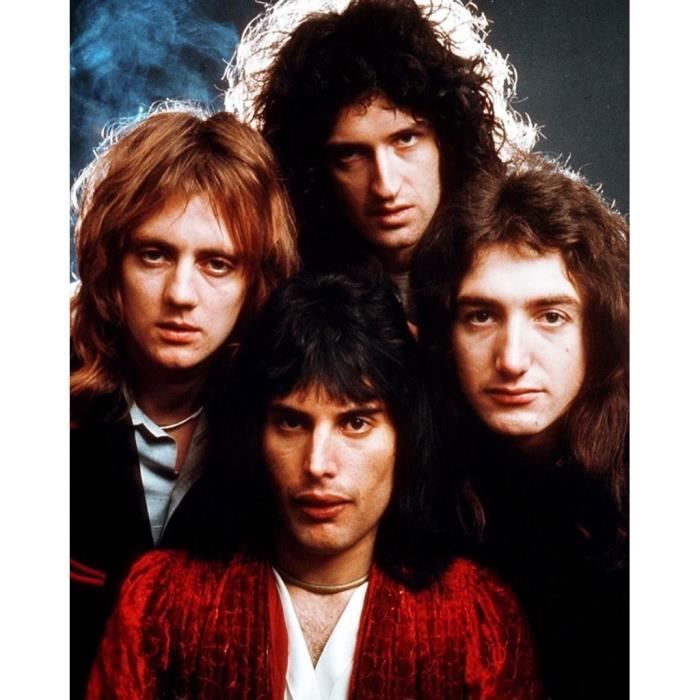 Poster Affiche Queen Groupe Entier Photo Vintage 80's Rock Star Mercury 