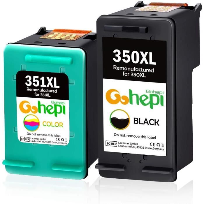 Cartouches compatible HP 350 351 XL Noir Tri-couleur pour HP