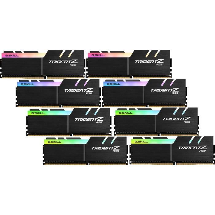  Memoire PC GSKILL Mémoire PC TZ RGB - Kit de 64Go (8x8Go) - DDR4 - 2933 Mhz - 14-14-14-34 - 1.35V pas cher
