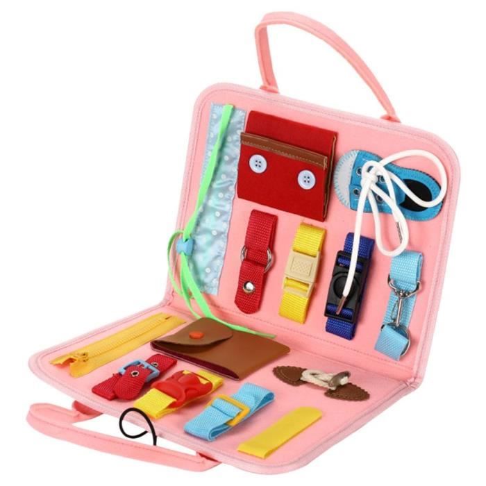 Livre Sensoriel En Feutre Pour Enfants - Jouet D'apprentissage Avec Fermetures Et Nœuds - Pour La Motricité Fine Dès 1 An
