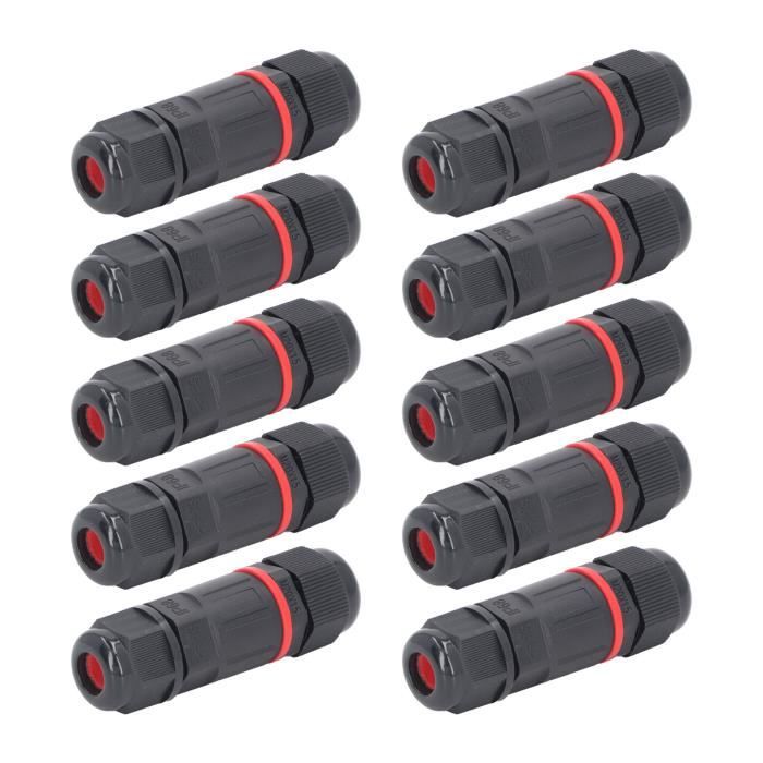 Connecteur étanche IP68 SP21 2 Broches Mâle/femelle - Pour éclairage Extérieur, Câblage Soudé
