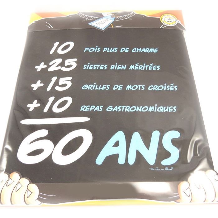 T Shirt 60 Ans Homme Laddition Achat Vente T Shirt