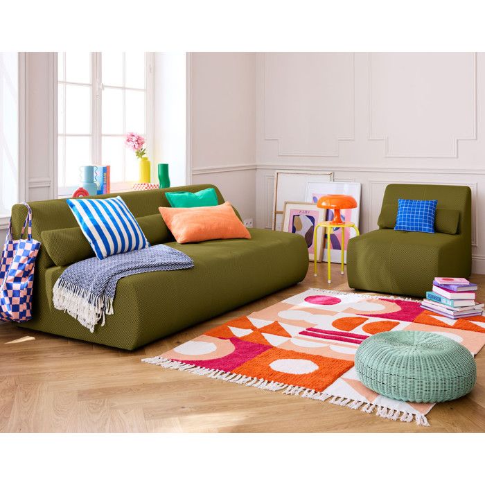 Onyx - fauteuil sans accoudoirs - en tissu mailles 3D - Vert Olive