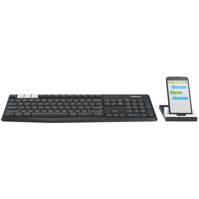 Clavier Logitech K375s Device Bluetooth 2.4 GHz QWERTZ Allemand cassé