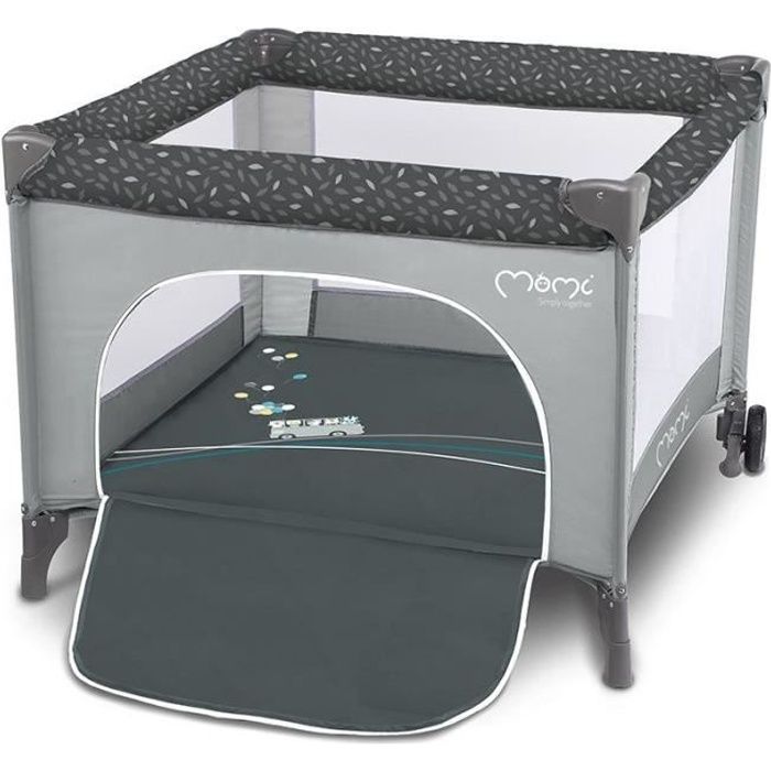 Parc Bébé 2-en-1 Bebeconfort Adonis - Lit Parapluie Pliable & Espace Jeu - Jusqu'à 3 Ans - Gris Minéral