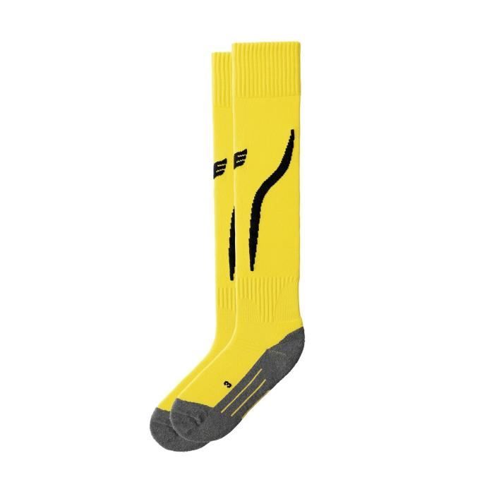 ERIMA Bas de football Tanaro homme - chaussettes coton anti-glisse Jaune/Noir