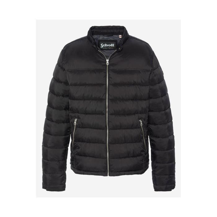 Doudoune style biker Schott Homme Multicolore Noir Multicolore Cdiscount Pret a Porter