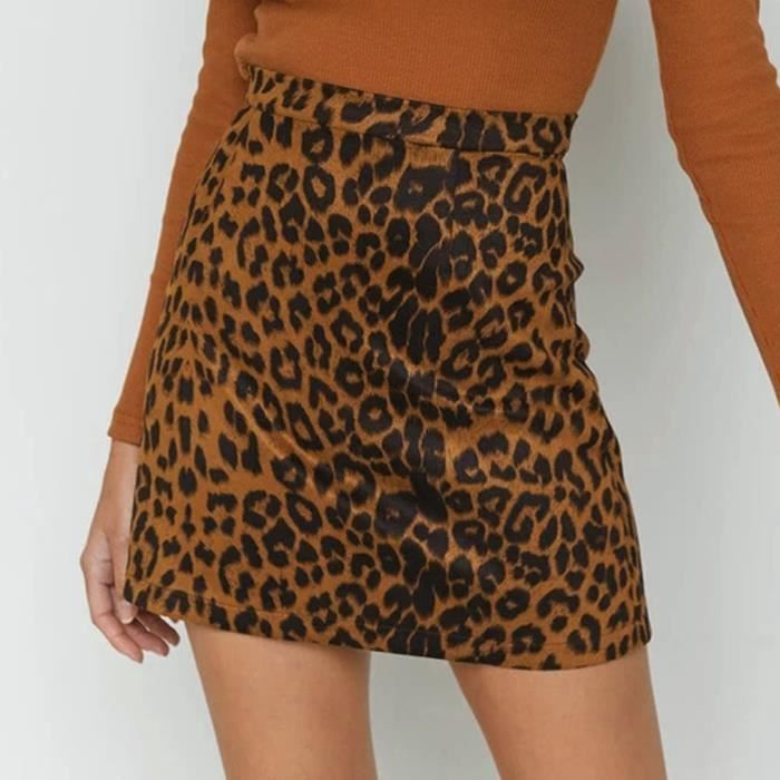 jupe imprimee leopard