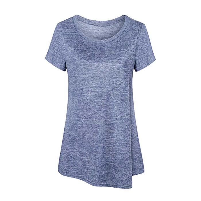 T-shirt D'allaitement Superposé Confortable à Manches Courtes Pour Femmes Pour L'allaitement