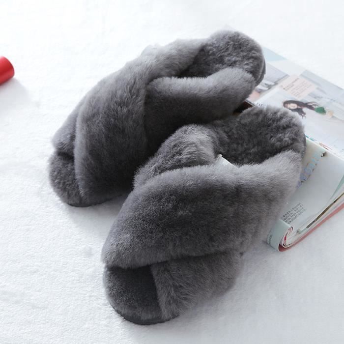 Pantoufles maison Femme Gris